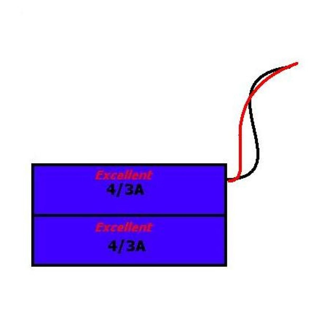 NIMH 4AA HT-G- CONN6471C 4.8V 1300MAH 95x29x14 wired 25cm 22 - Afbeelding 1