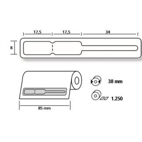 Labels with transparent loop, foil white, 44 1072 X1 - Afbeelding 1
