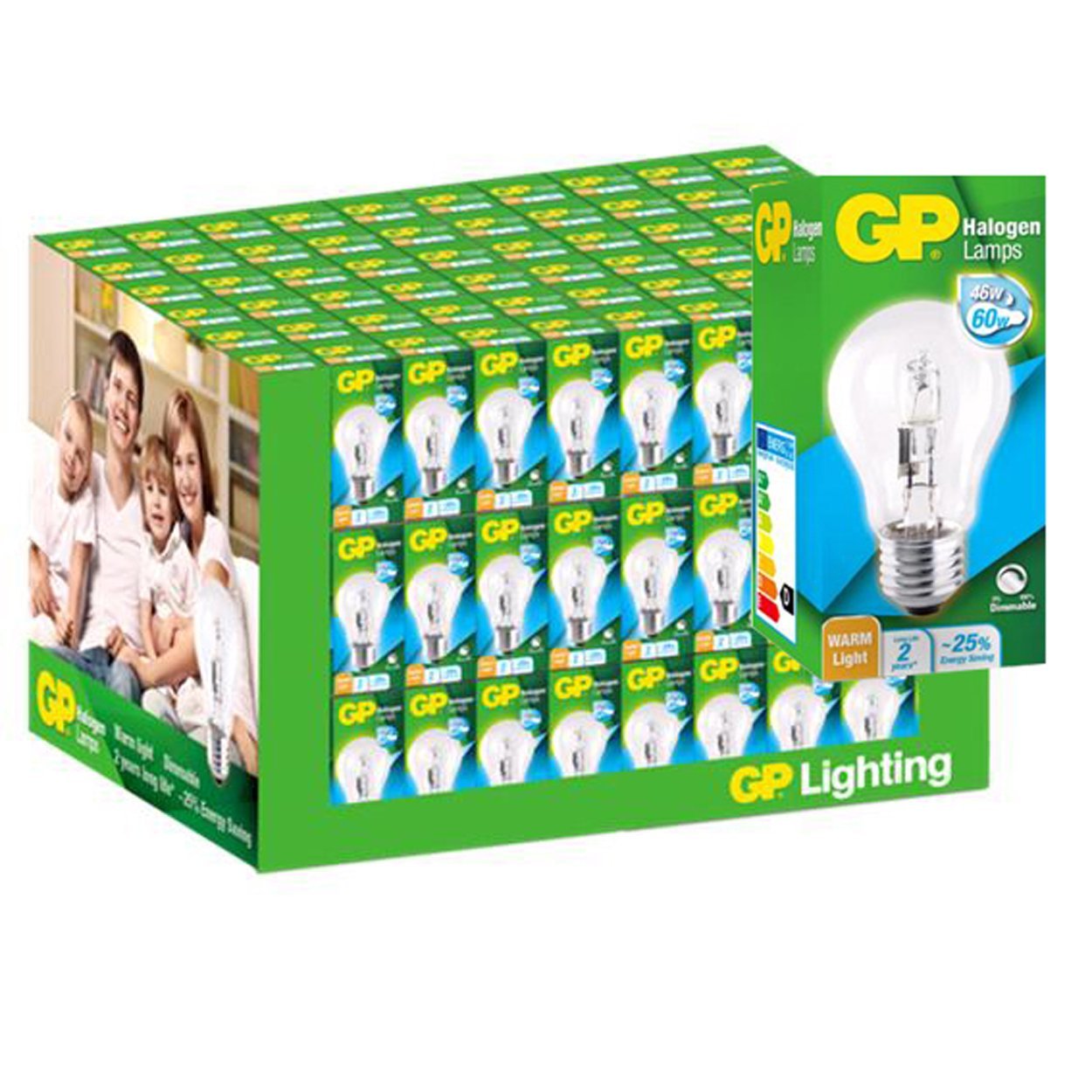 Palletaktie ECO Halogeen 46W A55 E27 V230 180 stuks - Afbeelding 1