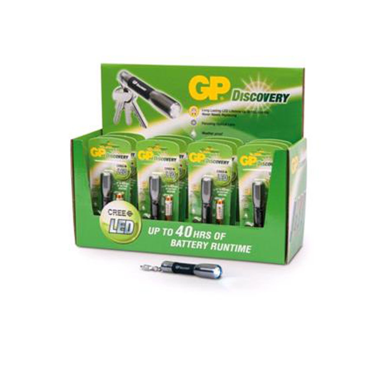 Display (toonbankdisplay) 12 LED aluminium zaklampen van GP - Afbeelding 1