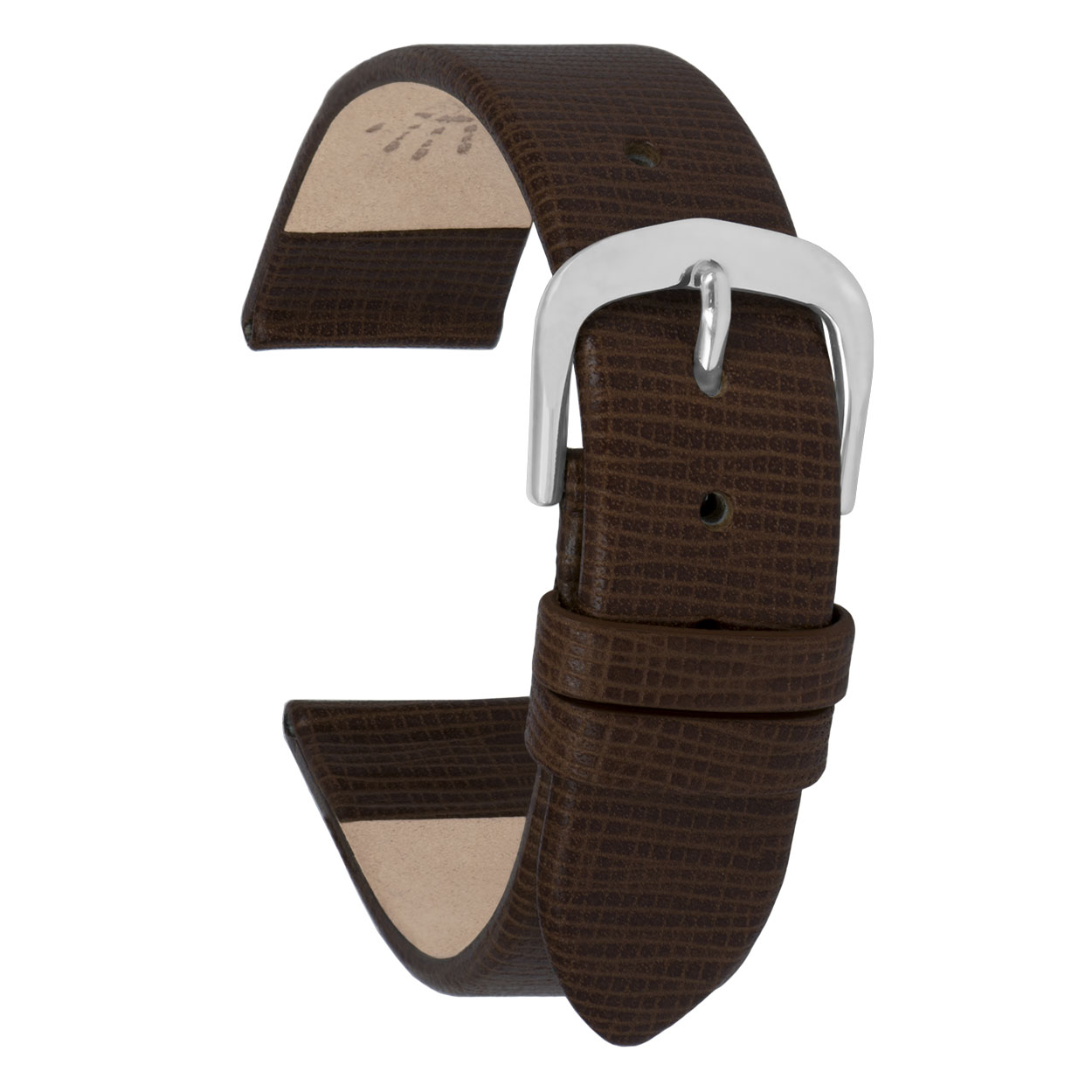 Horlogeband G454 Italian Donker Bruin Leder 20x18 mm - Afbeelding 2