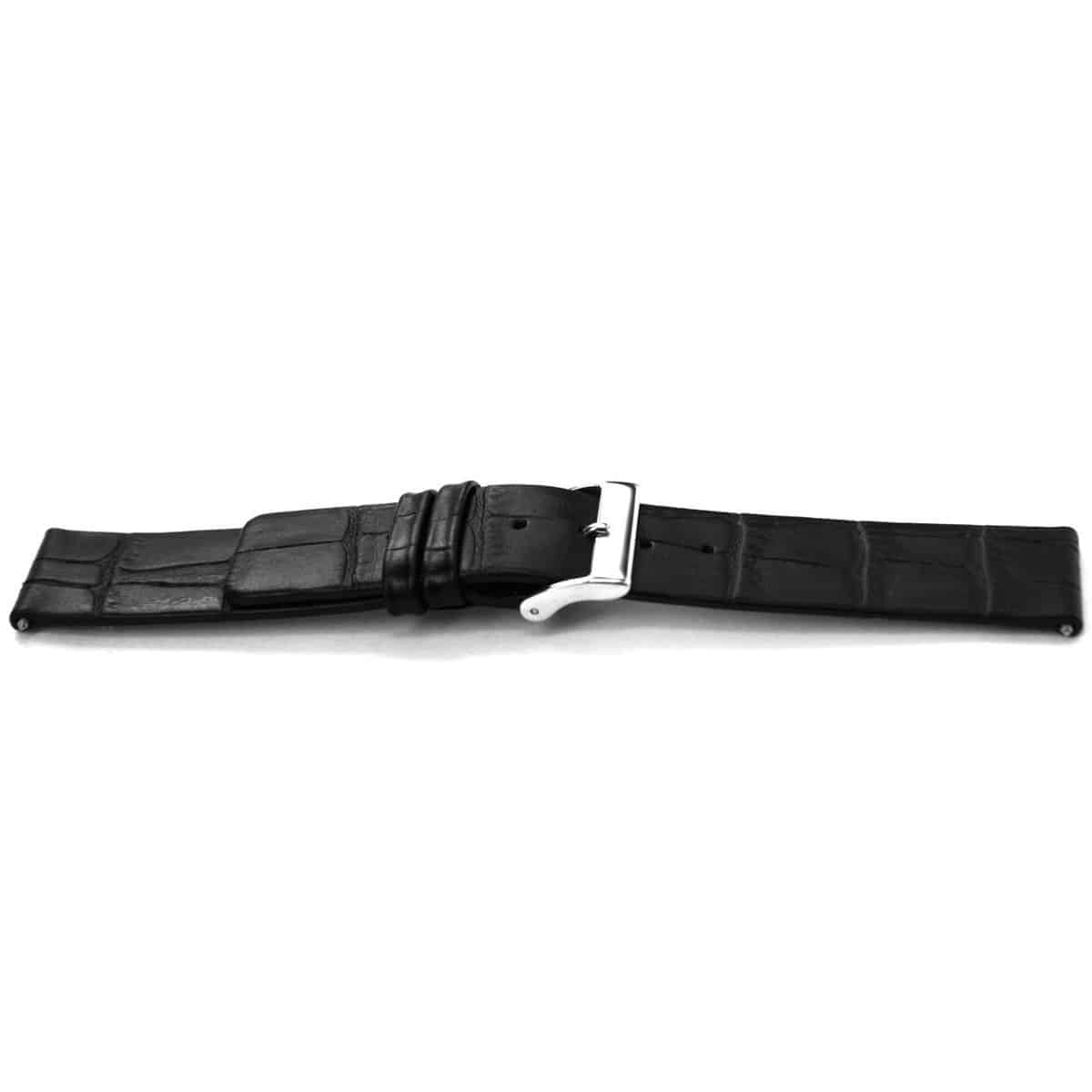 Horlogeband H145 Croco Zwart 22x22 mm - Afbeelding 1
