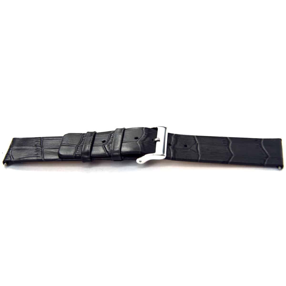 Horlogeband H810 Croco Grijs 22x22 mm - Afbeelding 1