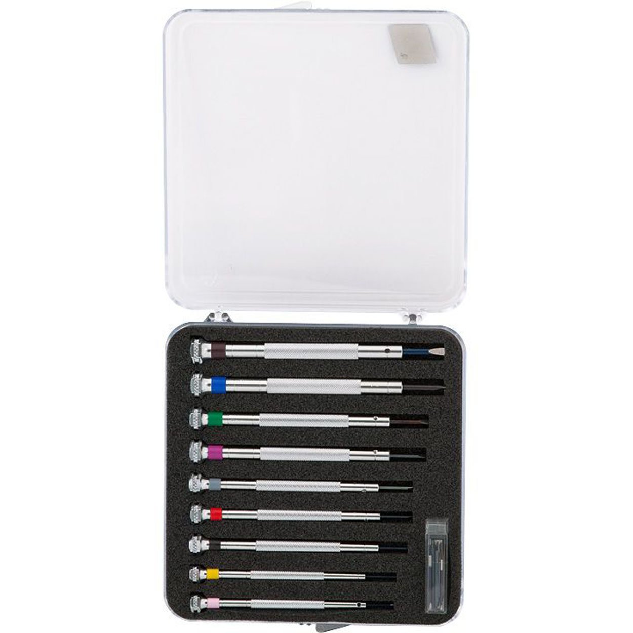 Schroevendraaierset compleet - 9 stuks - Plastic doos - Afbeelding 1