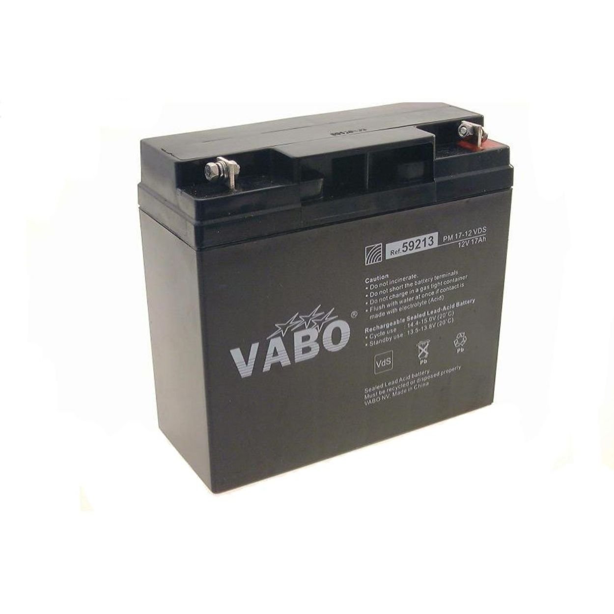 Loodaccu 12 Volt 18Ah  VDS afm.:181x76x167mm géén vwb - Afbeelding 1