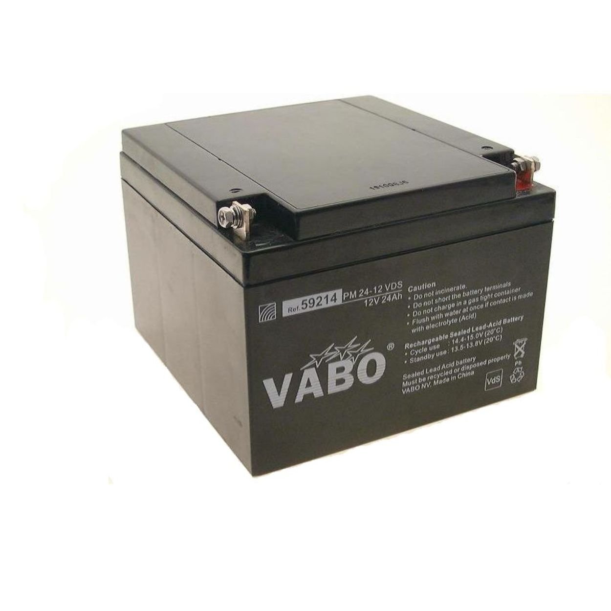 Loodaccu 12 Volt 26Ah  (166 x 175 x 125 mm) - Afbeelding 1