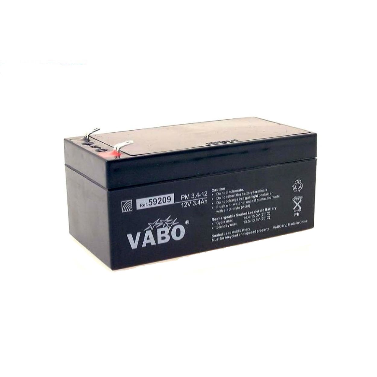 Loodaccu 12 Volt  3,2Ah (géén vwb) 134 x 64 x 67 mm - Afbeelding 1