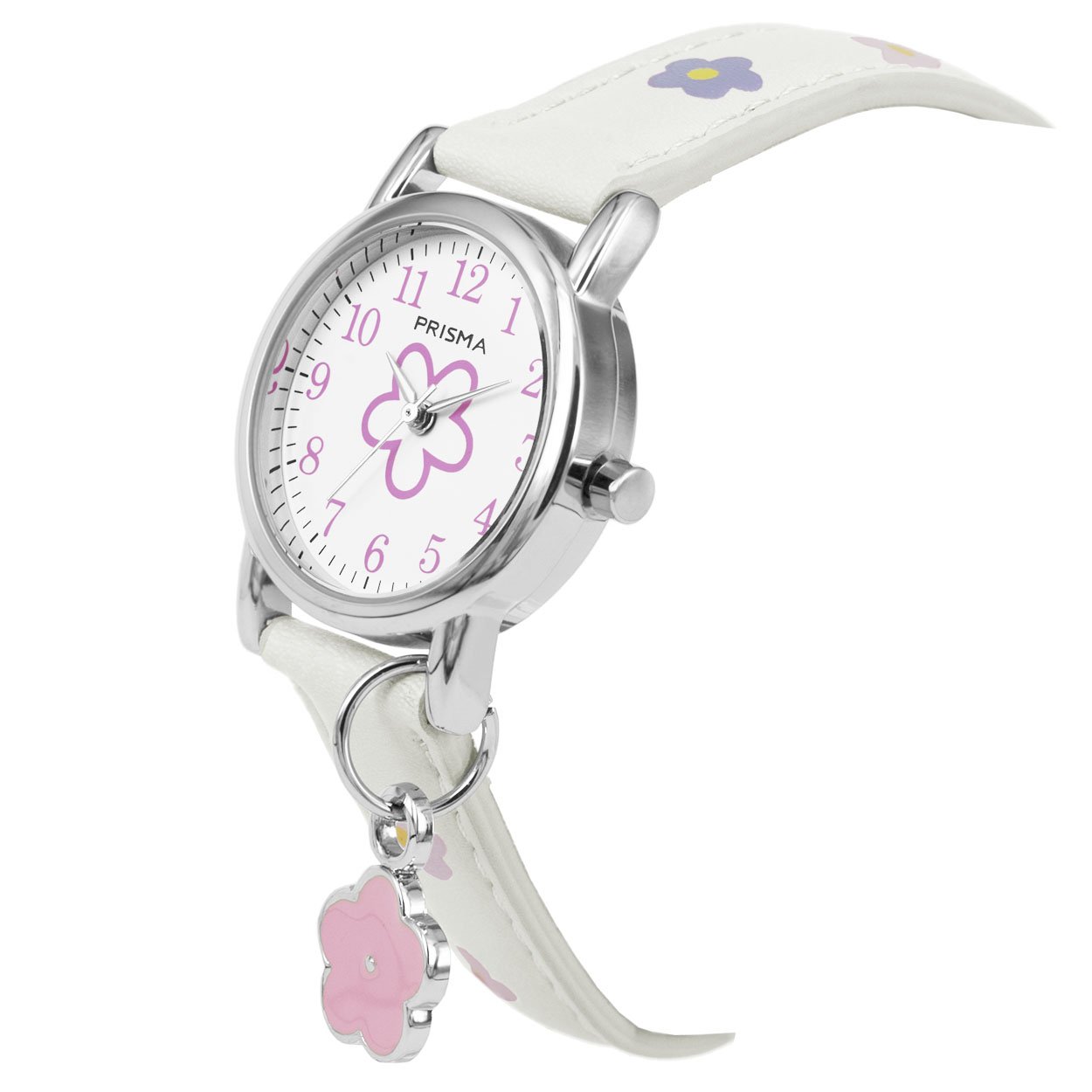 Prisma Horloge CW.322 kids Little Flower Wit - Afbeelding 2