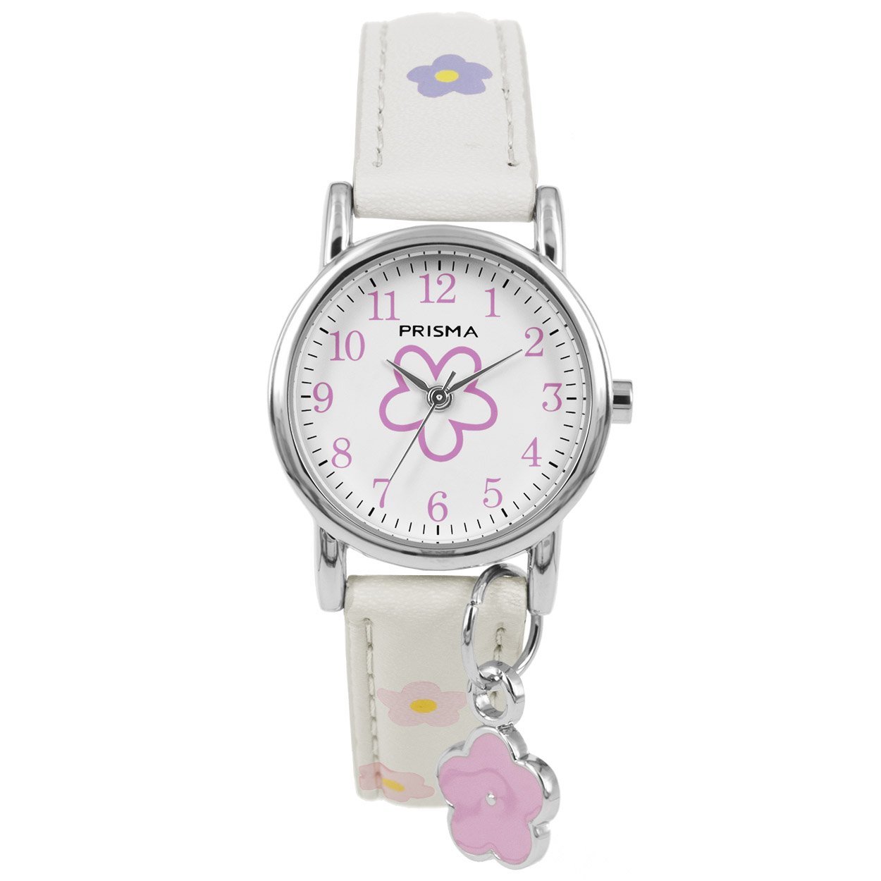 Prisma Horloge CW.322 kids Little Flower Wit - Afbeelding 1